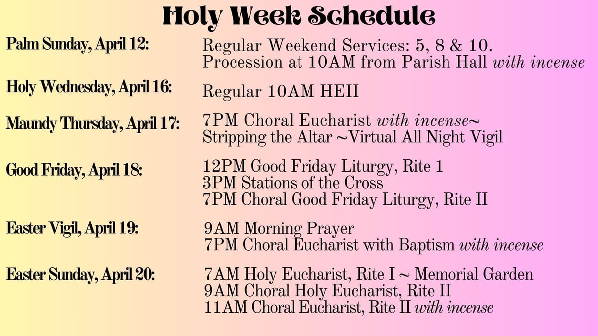 Holy Week Schedule (Calendar)-1